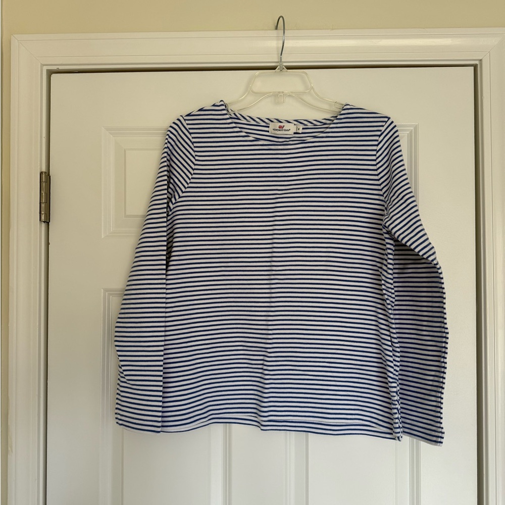 Vineyard Vines Striped Long Sleeve Top - Size Medium